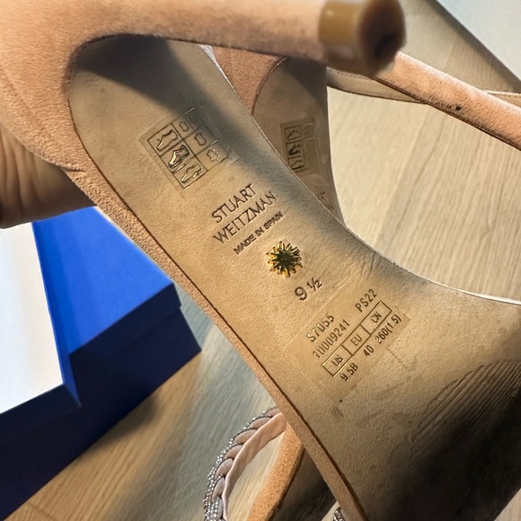 Stuart Weitzman nudistrong crystal sandal heel - Picture 3 of 6